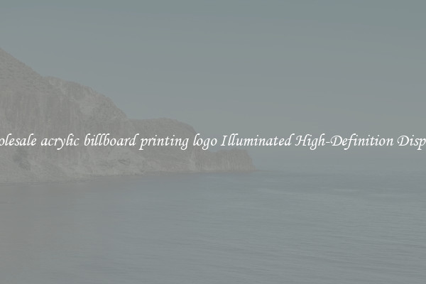 Wholesale acrylic billboard printing logo Illuminated High-Definition Displays 