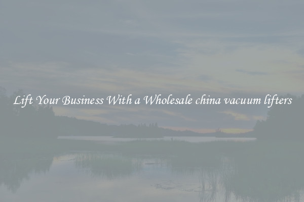Lift Your Business With a Wholesale china vacuum lifters