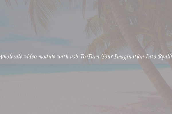 Wholesale video module with usb To Turn Your Imagination Into Reality