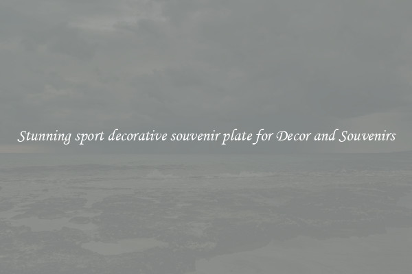 Stunning sport decorative souvenir plate for Decor and Souvenirs