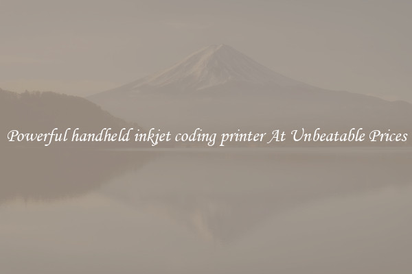 Powerful handheld inkjet coding printer At Unbeatable Prices