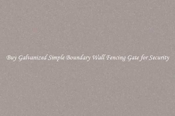 Buy Galvanized Simple Boundary Wall Fencing Gate for Security