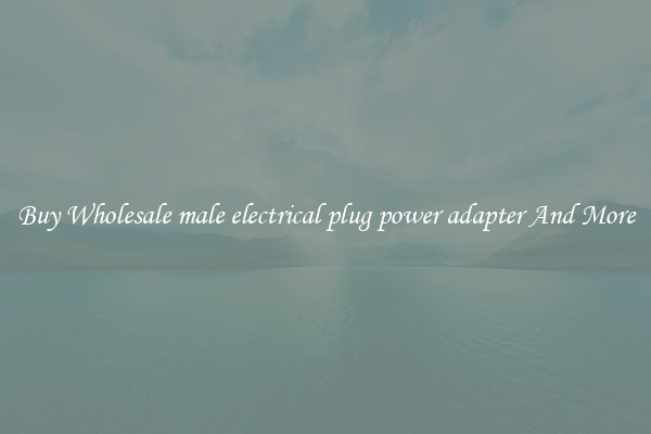 Buy Wholesale male electrical plug power adapter And More