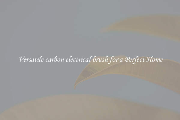 Versatile carbon electrical brush for a Perfect Home