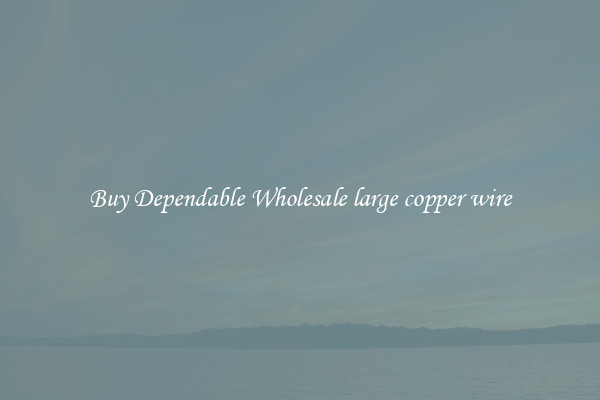 Buy Dependable Wholesale large copper wire