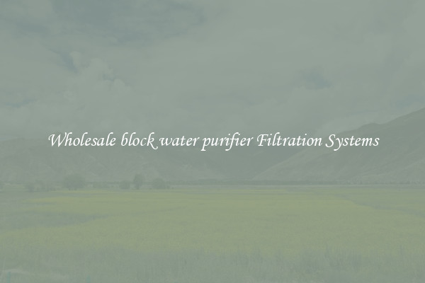 Wholesale block water purifier Filtration Systems